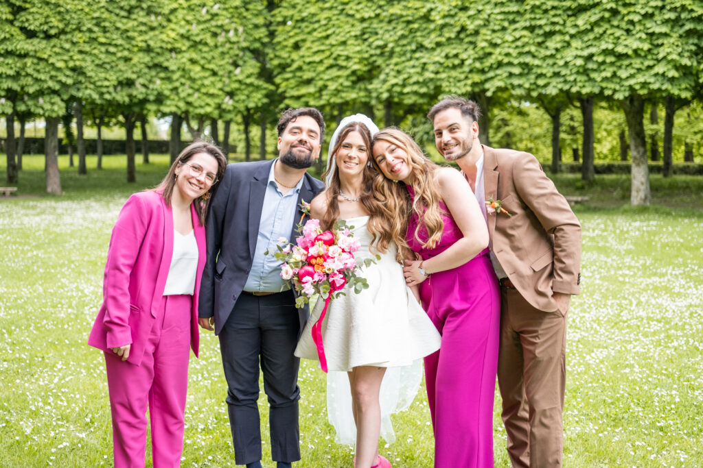 Exemple photos de mariage en groupe : photographe Versailles Caen
